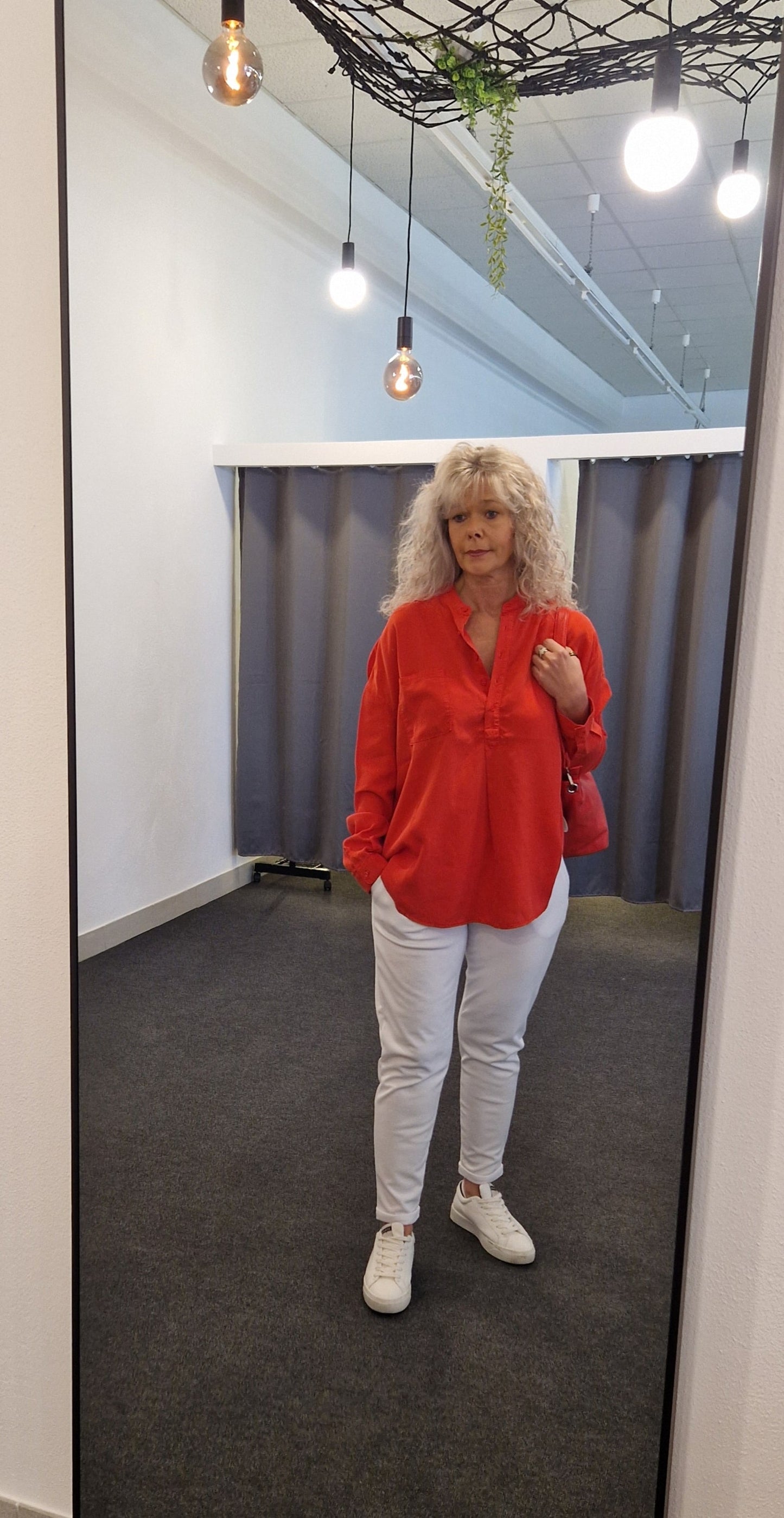 BLOUSE S25Z738 VON PENN&INK IN POMEGRANATE MZ#00797 Mode-Zauber
