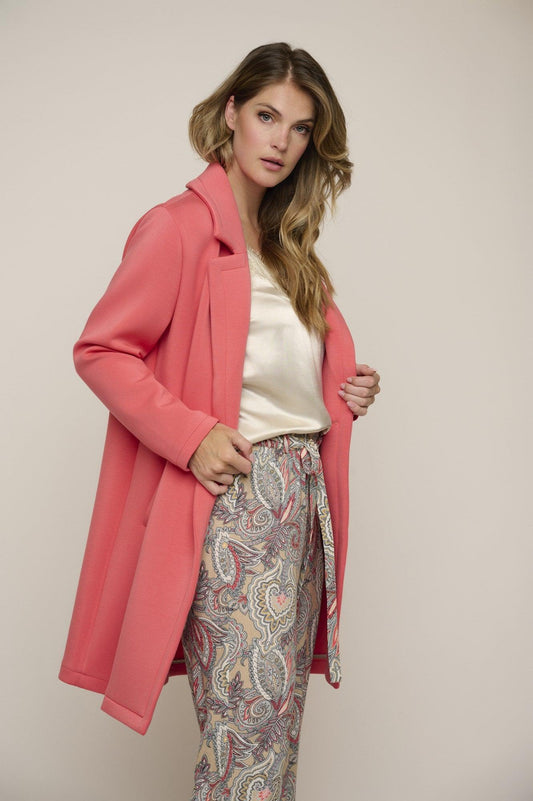 MANTEL DAMEN ZWEIREIHIG KORALLE MZ#00277 Mode-Zauber