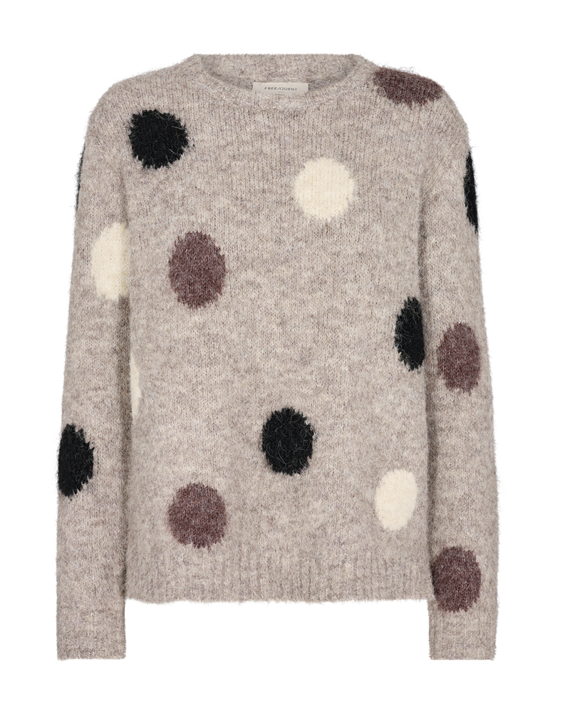 PULLOVER DAMEN FQLOUISA VON FREE/QUENT IN WÜSTENTAUPE MIT SCHWARZ MZ#00391 mde-zauber