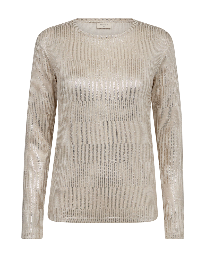 T-SHIRT DAMEN FQCAROL VON FREE/QUENT IN MOONBEAM/BLACK MZ#00504 mode-zauber