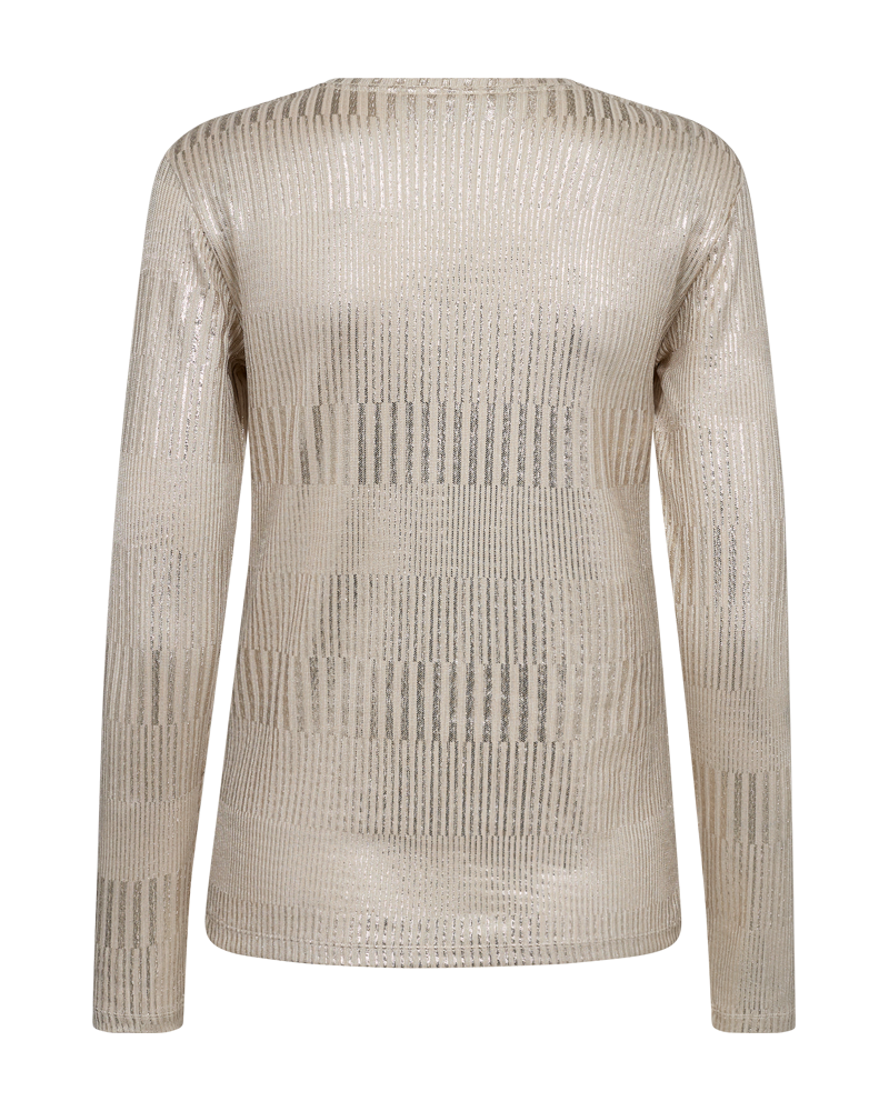 T-SHIRT DAMEN FQCAROL VON FREE/QUENT IN MOONBEAM/BLACK MZ#00504 mode-zauber