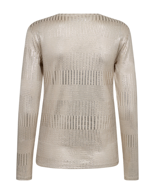 T-SHIRT DAMEN FQCAROL VON FREE/QUENT IN MOONBEAM/BLACK MZ#00504 mode-zauber