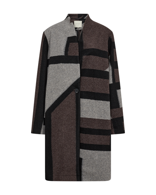 JACKE DAMEN FQNOELLE HELLGRAU MELANGE MIT SCHWARZ MZ#00390 Mode-Zauber