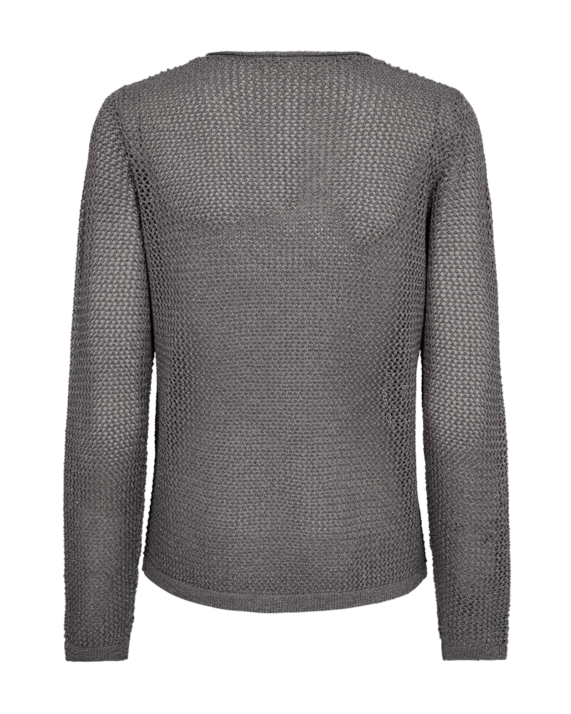 PULLOVER DAMEN FQTERNE VON FREE/QUENT IN MEDIUM GRAU MEL. W. SILBER MZ#00516 mode-zauber