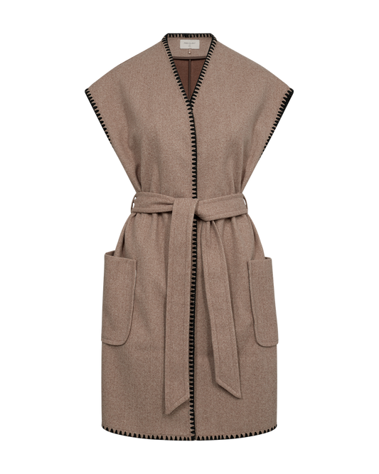 WESTE DAMEN FQYANNA TAUPE MLG W. SCHWARZ MZ#00396 Mode-Zauber