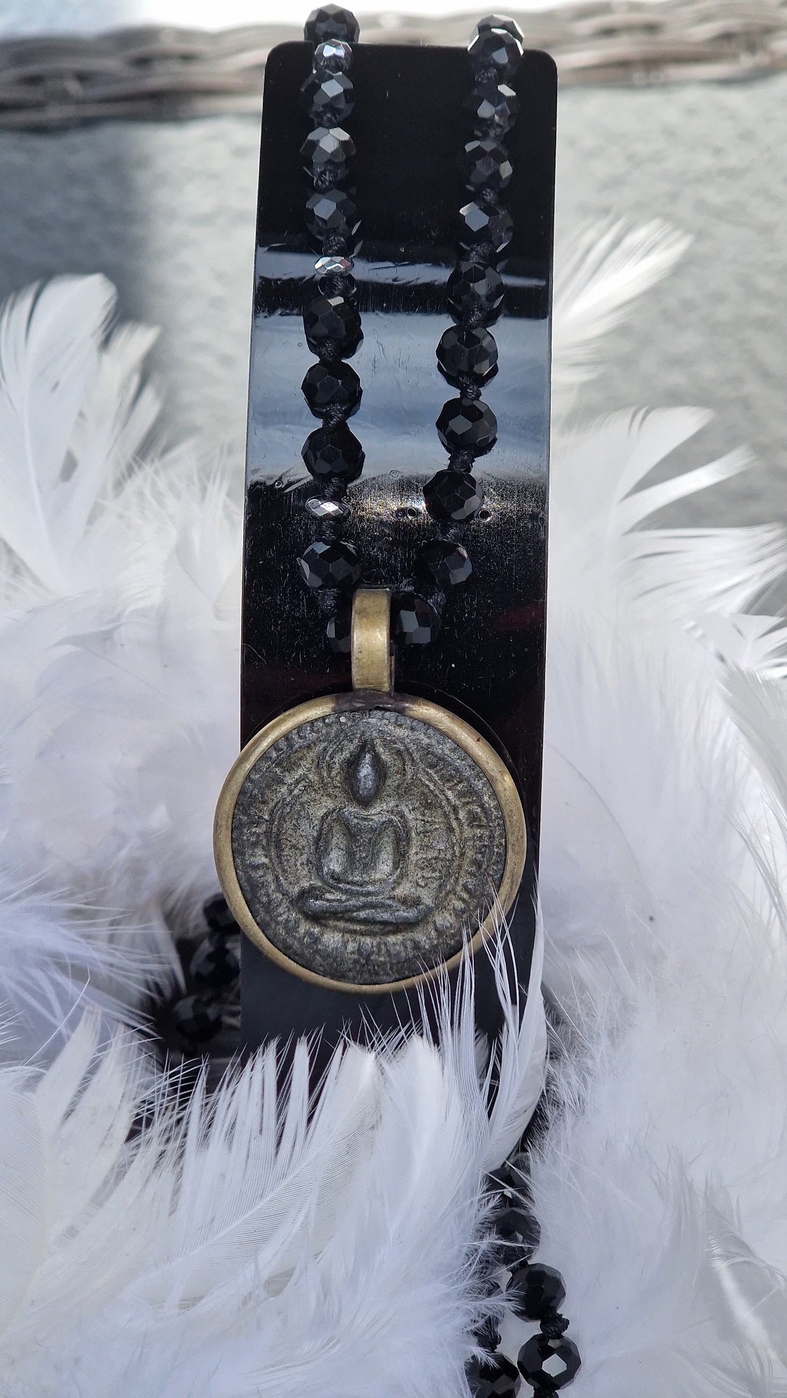ICON KETTE BUDDHA 30B 6 CM SILVER/BLACK MZ#00113 - Mode-Zauber