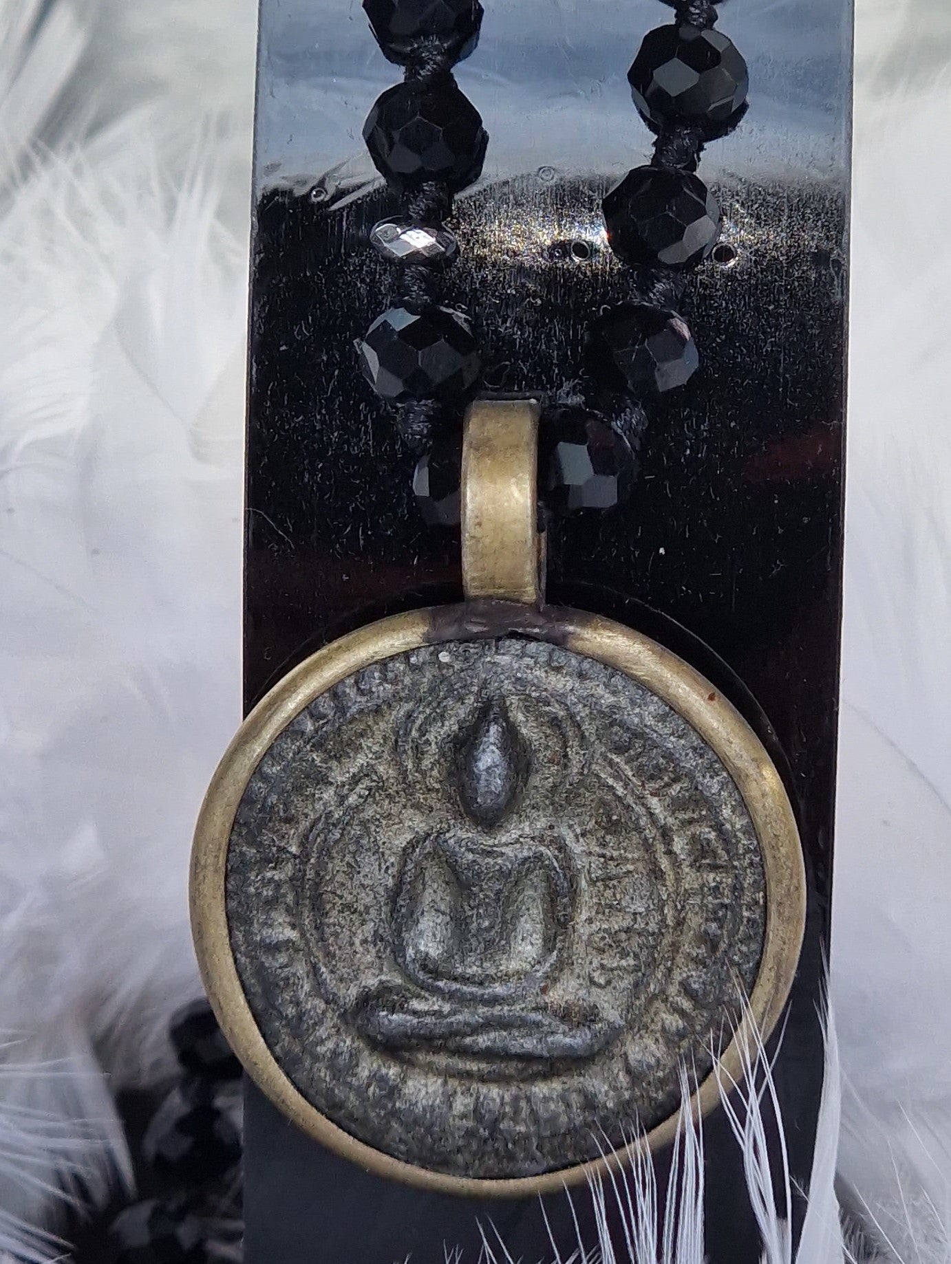 ICON KETTE BUDDHA 30B 6 CM SILVER/BLACK MZ#00113 - Mode-Zauber