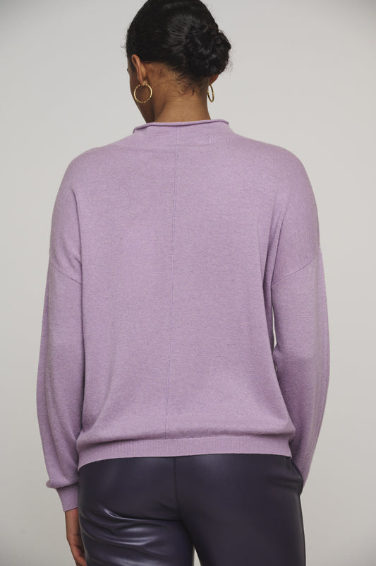 pullover damen von rino&pelle emme flieder warm rollkraken mz#00432 mode-zauber