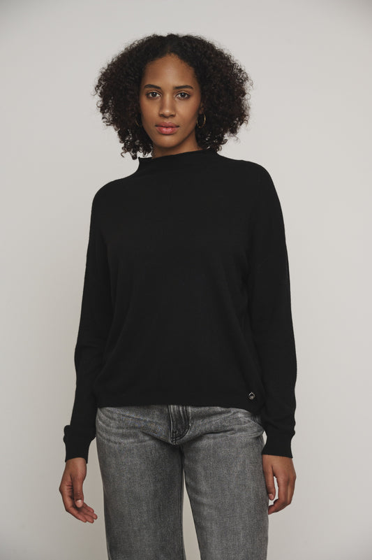 pullover damen emme von rino&pelle  rollkragen schwarz mz#00431