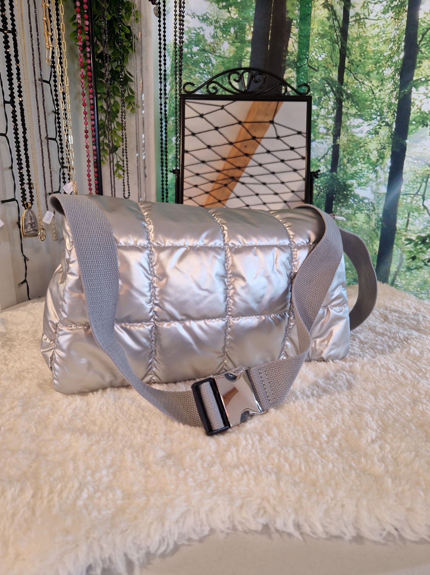 ZWILLINGSHERZ TASCHE SILBER KLEIN MZ#00419 - Mode-Zauber
