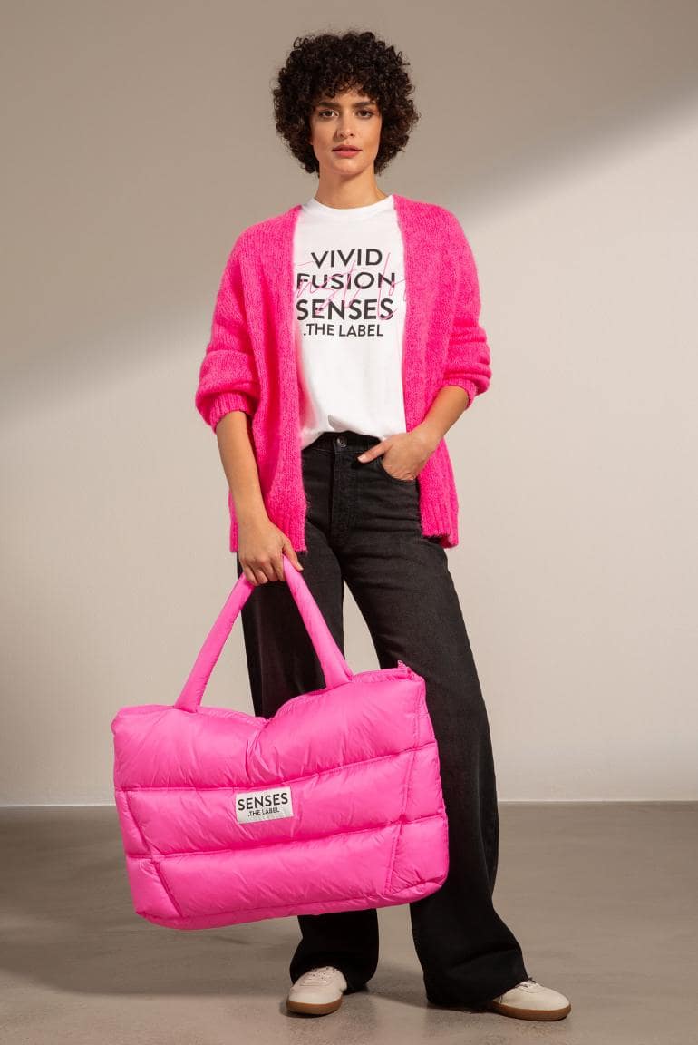 PUFFER WEEKENDER BAG AMO:RA VON SENSES IN VIVID PINK MZ#00888 Mode-Zauber