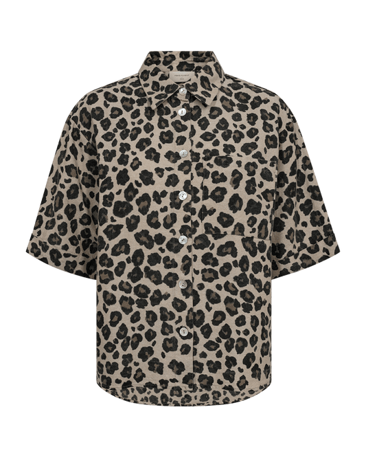 BLUSE LEO FQLAVISCO VON FREE/QUENT SAND MELANGE M. SCHWARZ MZ#00800 Mode-Zauber