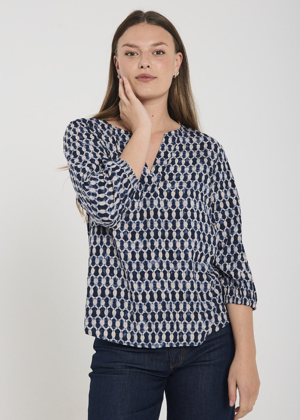 BLUSE FQADNEY VON FREE/QUENT SALUTE MIT MONDSTRAHLEN MZ#00870 Mode-Zauber