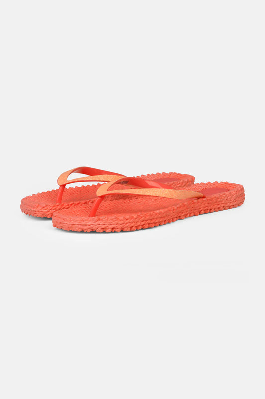 FLIP FLOP VON ILSE JACOBSEN MIT GLITZER IN INDIAN RED MZ#00801 Mode-Zauber