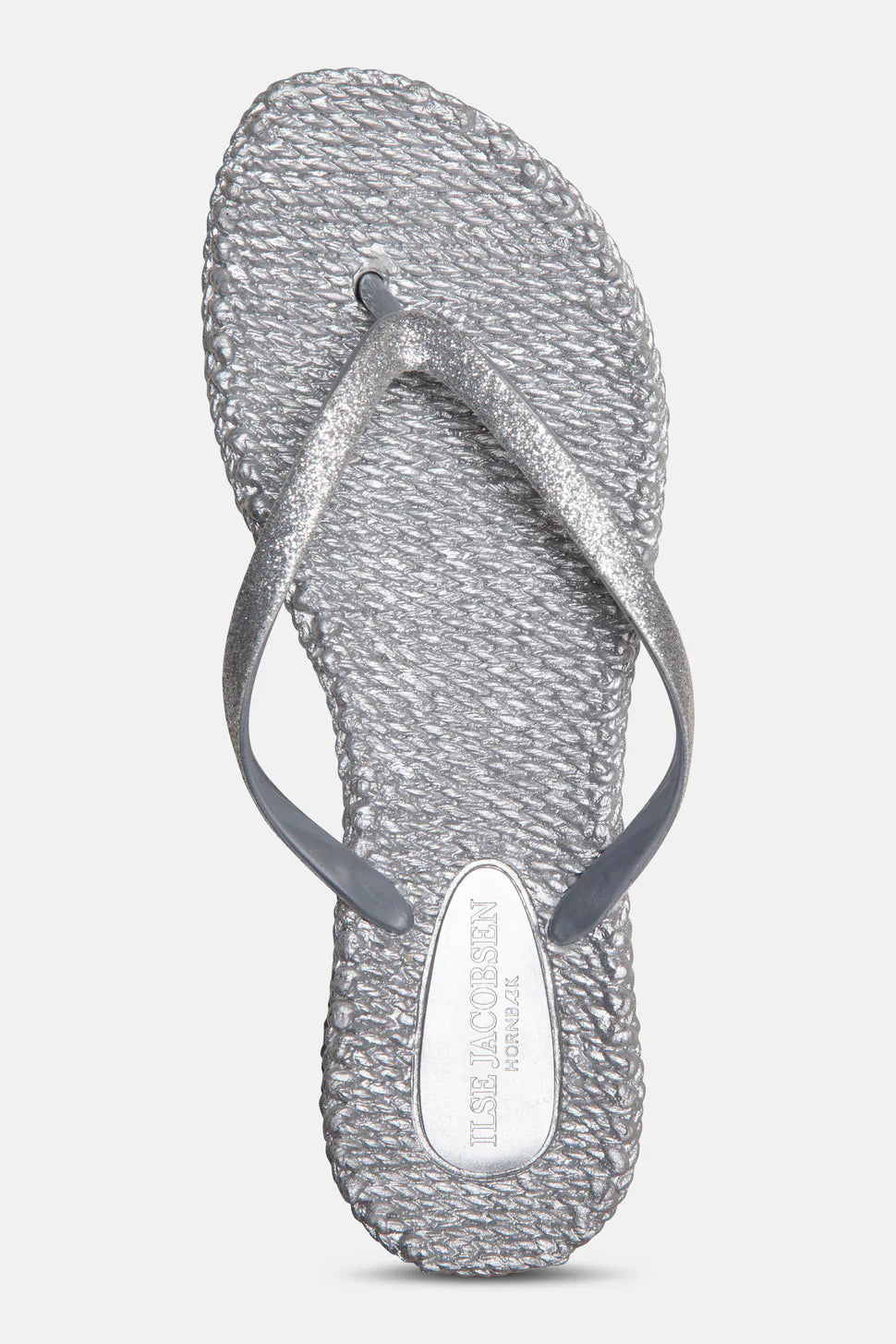 FLIP FLOP VON ILSE JACOBSEN MIT GLITZER IN SILVER MZ#00803 Mode-Zauber