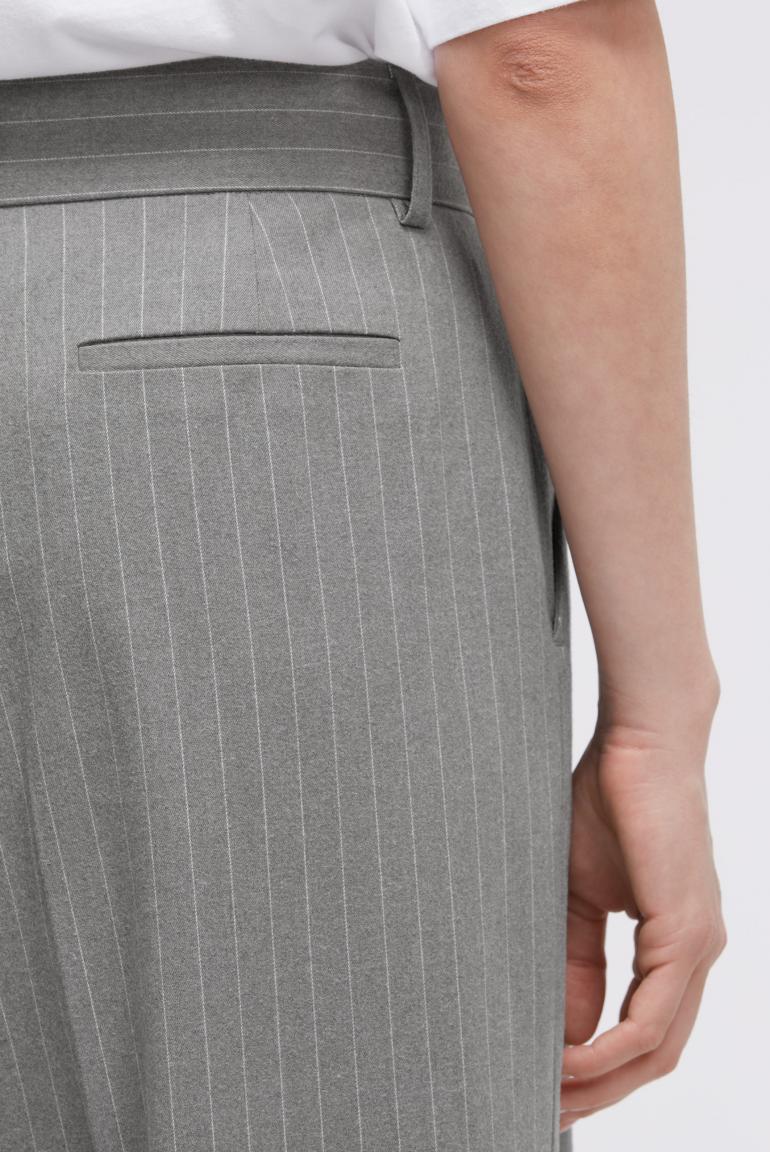 NADELSTREIFENHOSE PE:RI MIT EXTRA WEITEN BEIN VON SENSES IN COZY GREY MZ#01004 Mode-Zauber