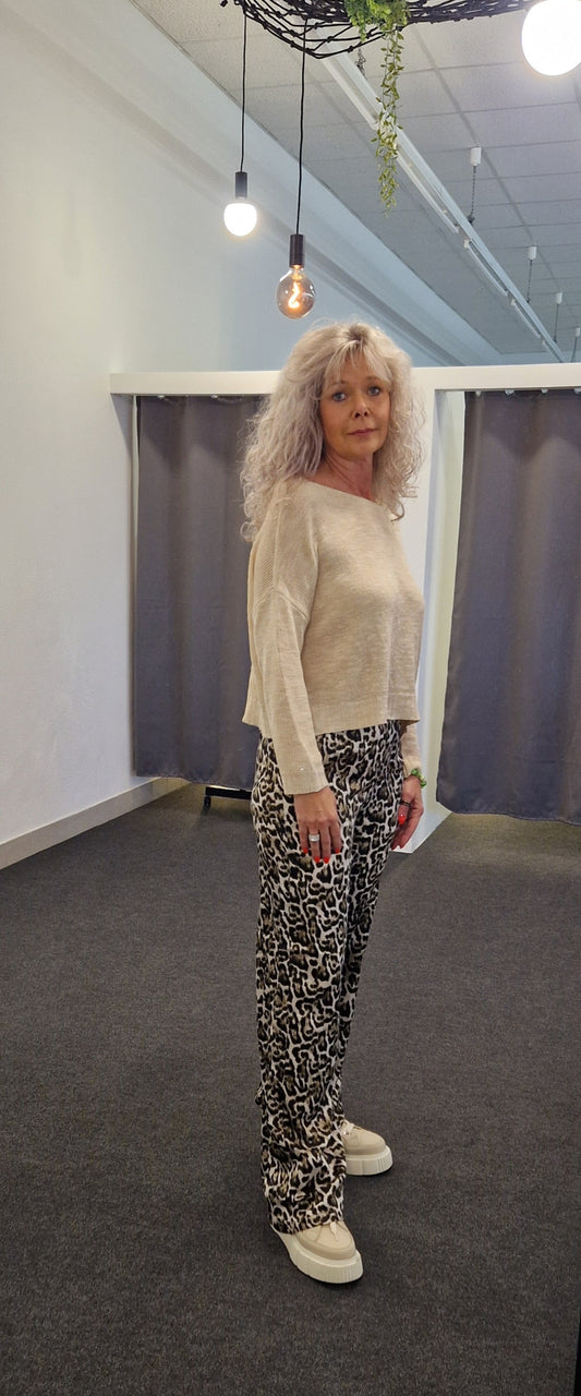 HOSE FQSAMY VON FREE/OUENT IN REGENTAG MIT SILBERNER NERZ MZ#00674 Mode-Zauber