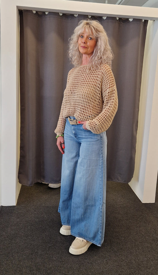 JEANS WIDE LEG VON VICOLO IN BLAU MZ#00785 Mode-Zauber