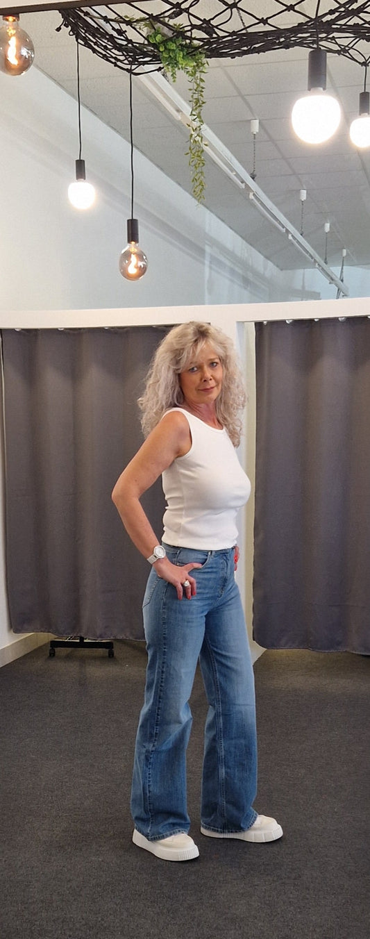 JEANS WIDE LEG VON VICOLO IN BLAU MZ#00786 Mode-Zauber