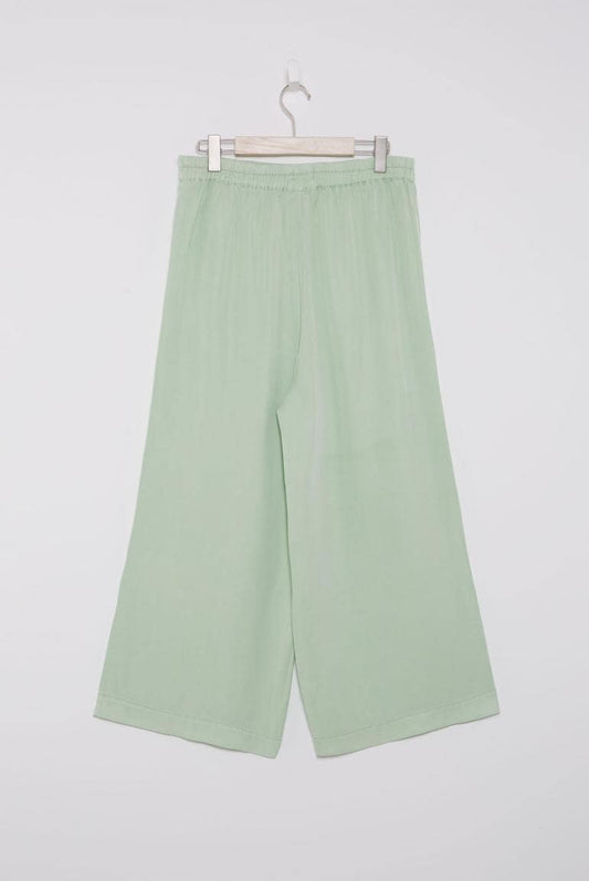 HOSE WIDE LEG PA:LO AUS LYOCELL VON SENSES IN PASTEL-LIME MZ#00863 Mode-Zauber
