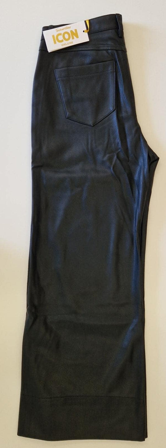 HOSE LONG BEACH VON SENORITAS ICON IN BLACK LEATHER MZ#00930 Mode-Zauber