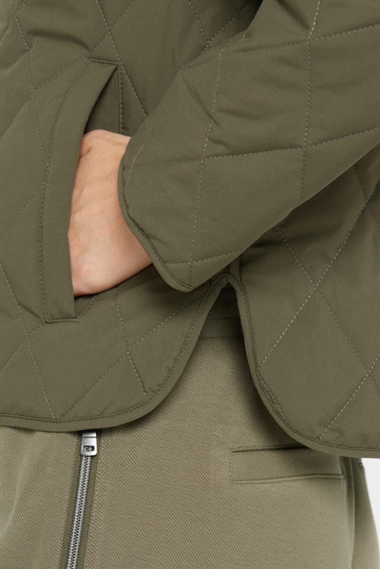 LEICHTE STEPPJACKE MIT KNOPFLEISTE OLI:VIE VON SENSES IN KHAKI MZ#00877 Mode-Zauber