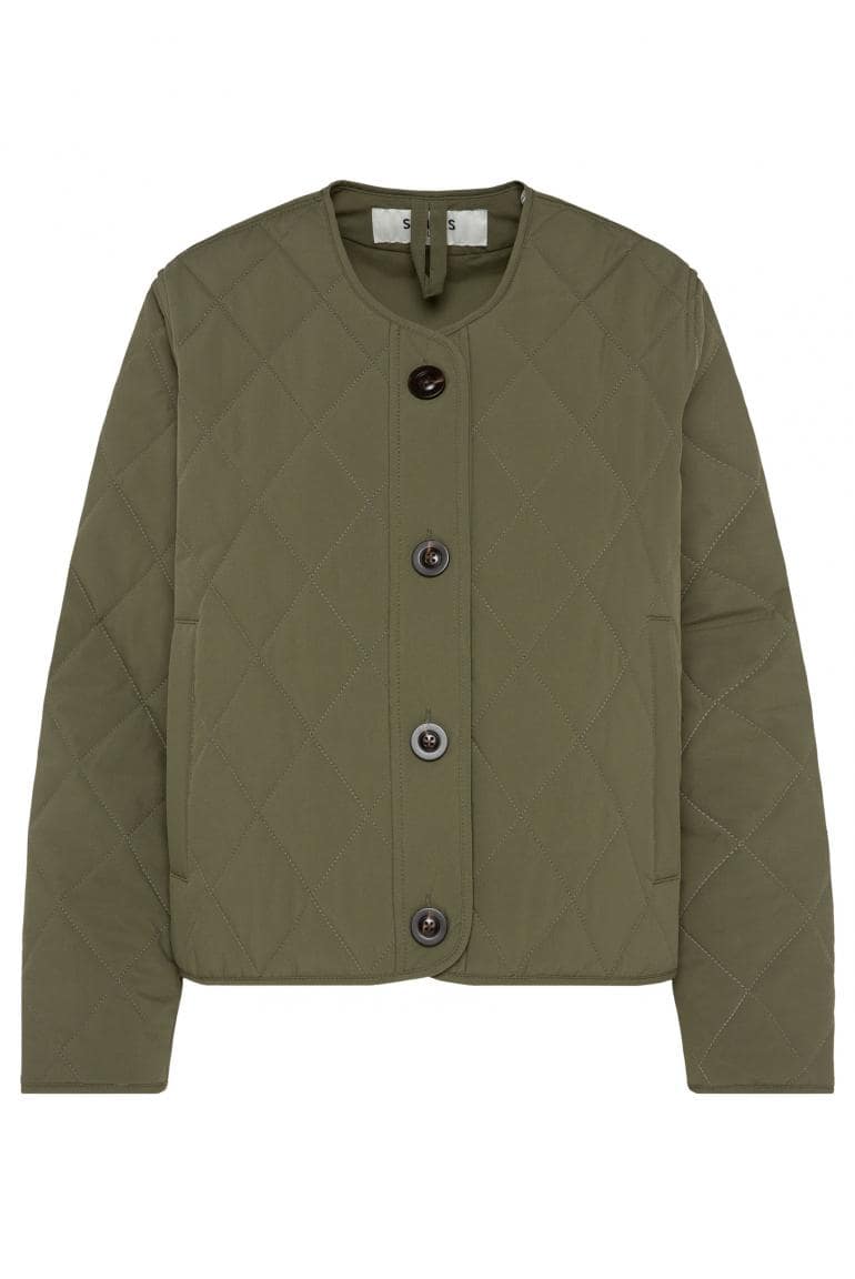 LEICHTE STEPPJACKE MIT KNOPFLEISTE OLI:VIE VON SENSES IN KHAKI MZ#00877 Mode-Zauber