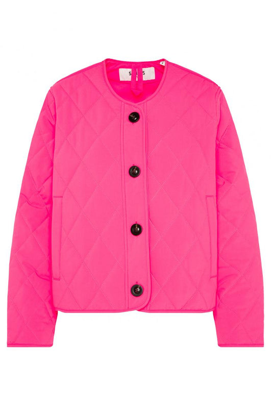 LEICHTE STEPPJACKE MIT KNOPFLEISTE OLI:VIE VON SENSES IN NEON PINK MZ#00877 Mode-Zauber