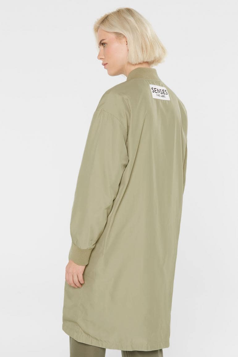 LANGE JACKE O:HIO IM BLOUSON-STIL VON SENSES IN LIGHT SAGE MZ#00878 Mode-Zauber