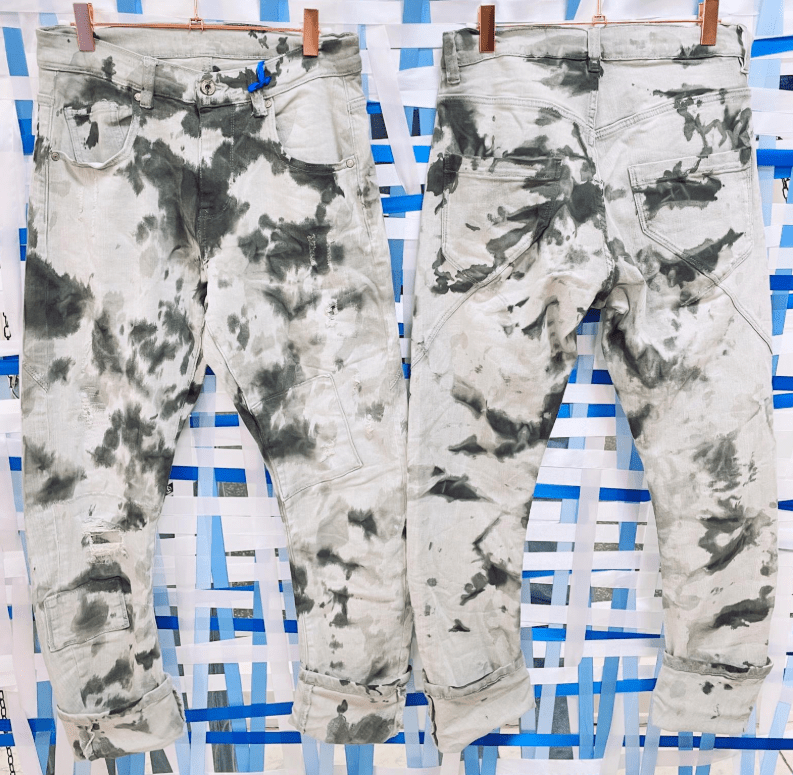 JEANS SEXY WOMEN MIT GRAU KUHFELL PRINT MZ#00872 Mode-Zauber