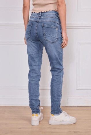 JEANS VON JEWELLY IN BLAU MZ#00780 Mode-Zauber