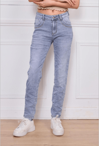 JEANS VON JEWELLY IN BLAU MZ#00781 Mode-Zauber