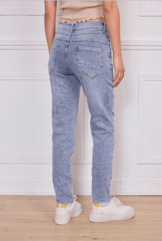 JEANS VON JEWELLY IN BLAU MZ#00781 Mode-Zauber