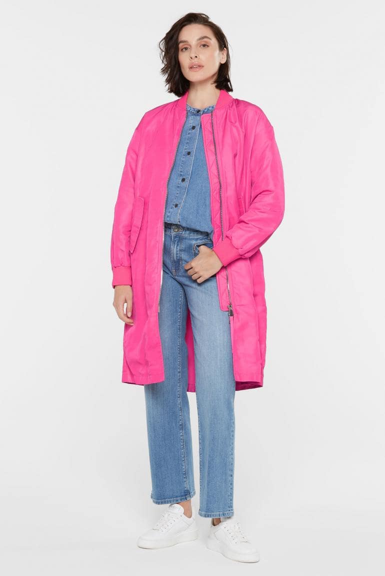 LANGE JACKE O:HIO IM BLOUSON-STIL VON SENSES IN LIGHT SAGE MZ#00878 Mode-Zauber