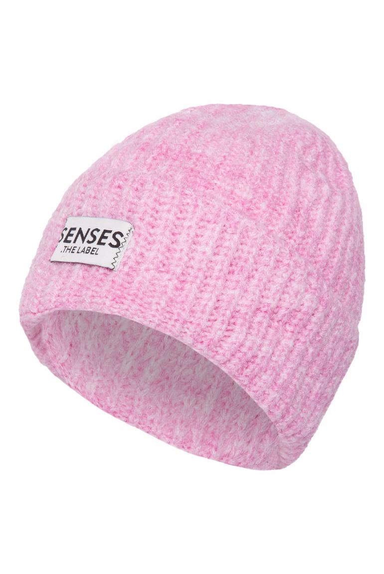 STRICKMUETZE AL:PS VON SENSES IN ROSE PINK MELANGE MZ#00944 Mode-Zauber