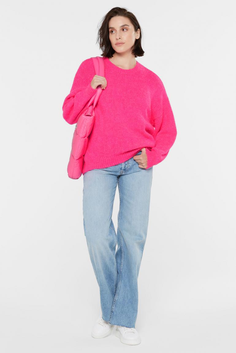 FLAUSCHIGER PULLOVER KA:MILE VON SENSES IN NEON PINK MZ#00880 Mode-Zauber