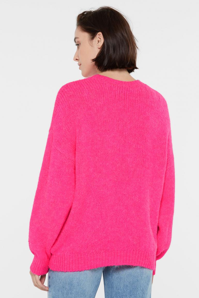 FLAUSCHIGER PULLOVER KA:MILE VON SENSES IN NEON PINK MZ#00880 Mode-Zauber