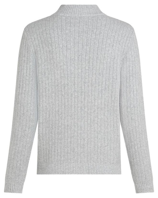 PULLOVER VON PENN&INK W25C293 IN GREY MELANGE MZ#00913 Mode-Zauber