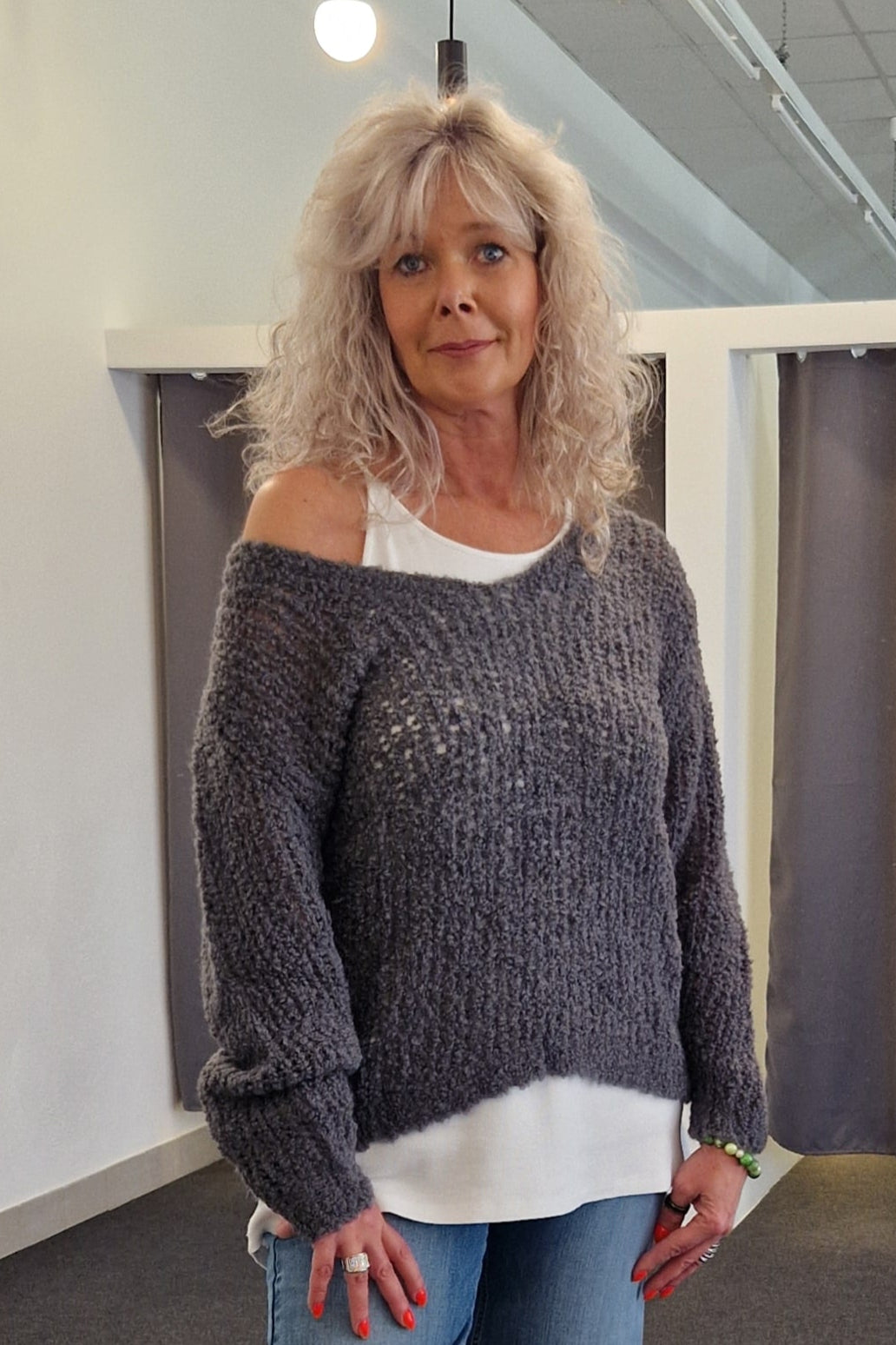 STRICKPULLOVER MARIE VON OUTRYGHT IN CHARCOAL MZ#00776 Mode-Zauber