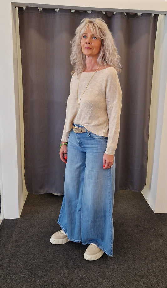 PULLOVER VON VICOLO IN BEIGE MZ#00783 Mode-Zauber