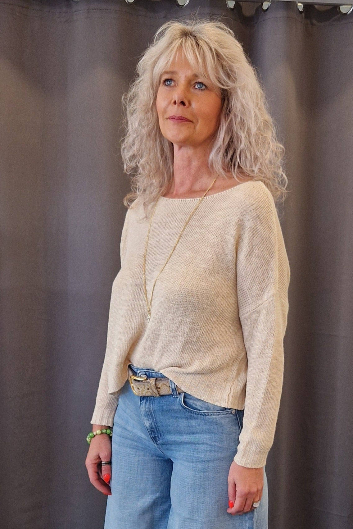 PULLOVER VON VICOLO IN BEIGE MZ#00783 Mode-Zauber
