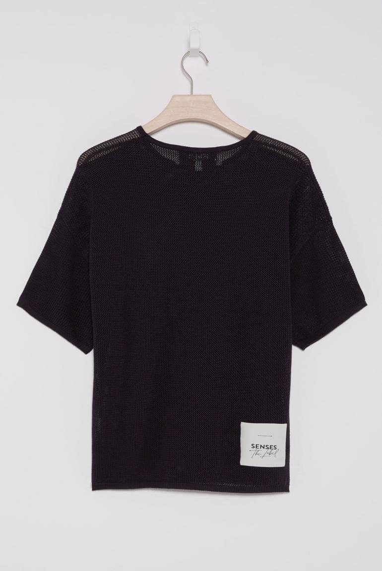 PULLOVER KA:YA MIT MESH-STRUKTUR VON SENSES IN NIGHT-NAVY MZ#00865 Mode-Zauber