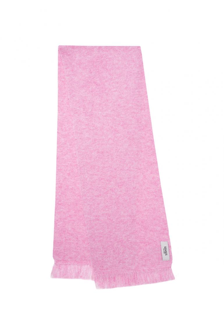 BREITER SCHAL AL:PA GERIPPT UND MELIERT VON SENSES IN ROSE PINK MELANGE MZ#00945 Mode-Zauber