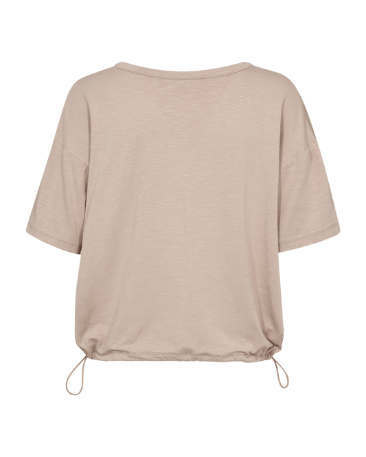 T-SHIRT FQIVORA VON FREE/OUENT IN TAUPE MZ#00677