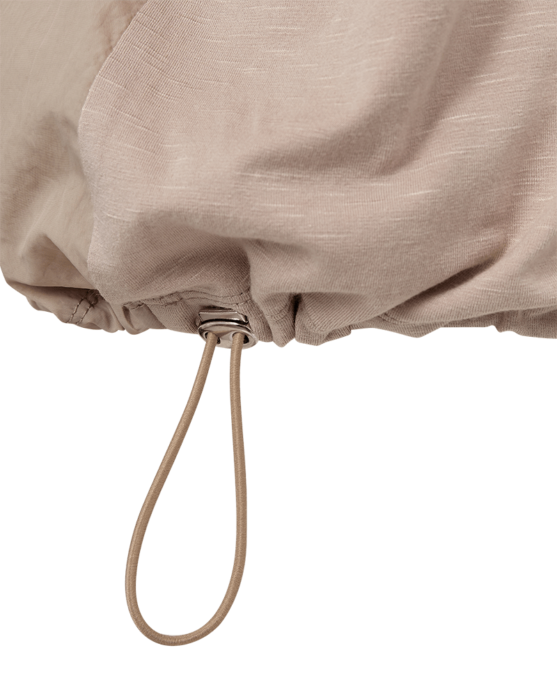 T-SHIRT FQIVORA VON FREE/OUENT IN TAUPE MZ#00677