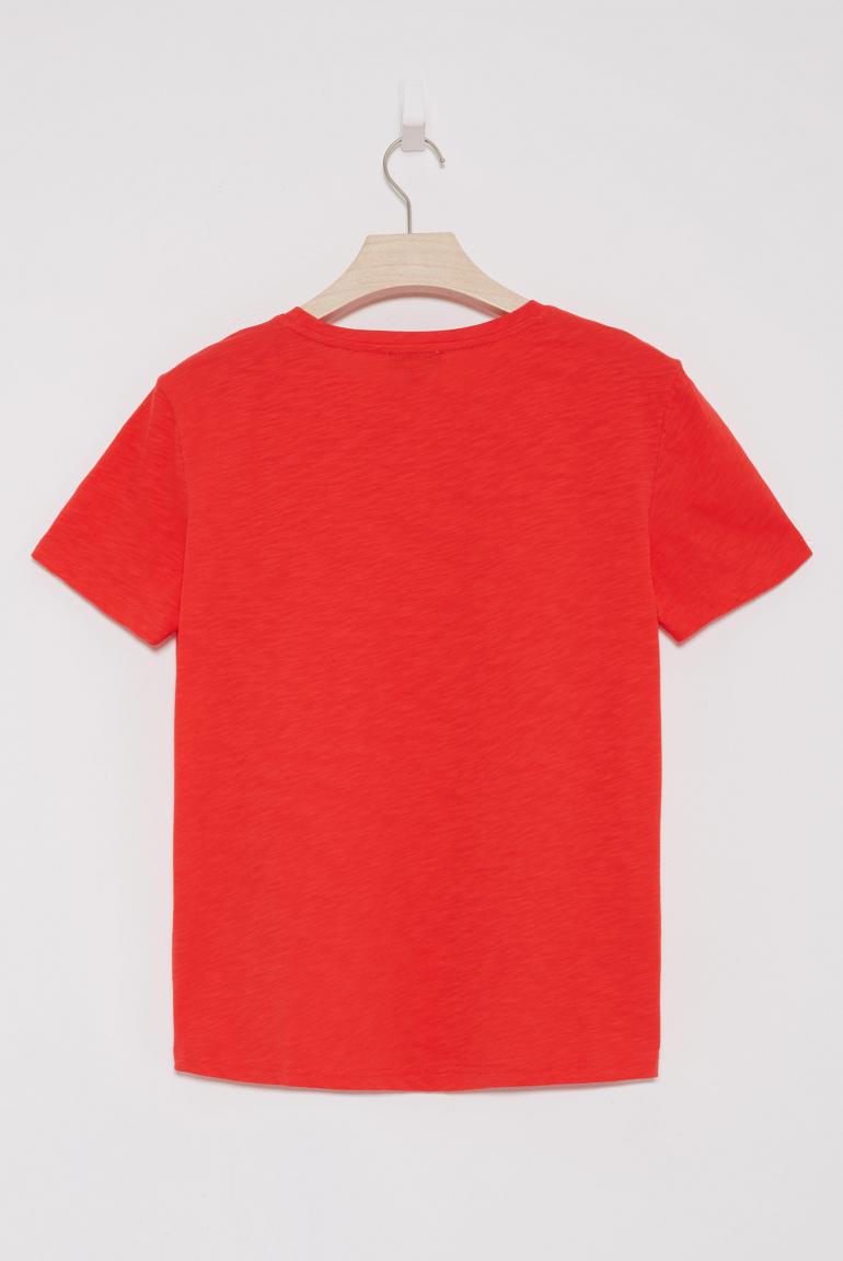 T-SHIRT TOS:CA MIT LOGO VON SENSES IN SPICY RED MZ#00848 Mode-Zauber