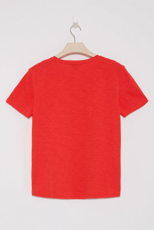 T-SHIRT TOS:CA MIT LOGO VON SENSES IN SPICY RED MZ#00848 Mode-Zauber