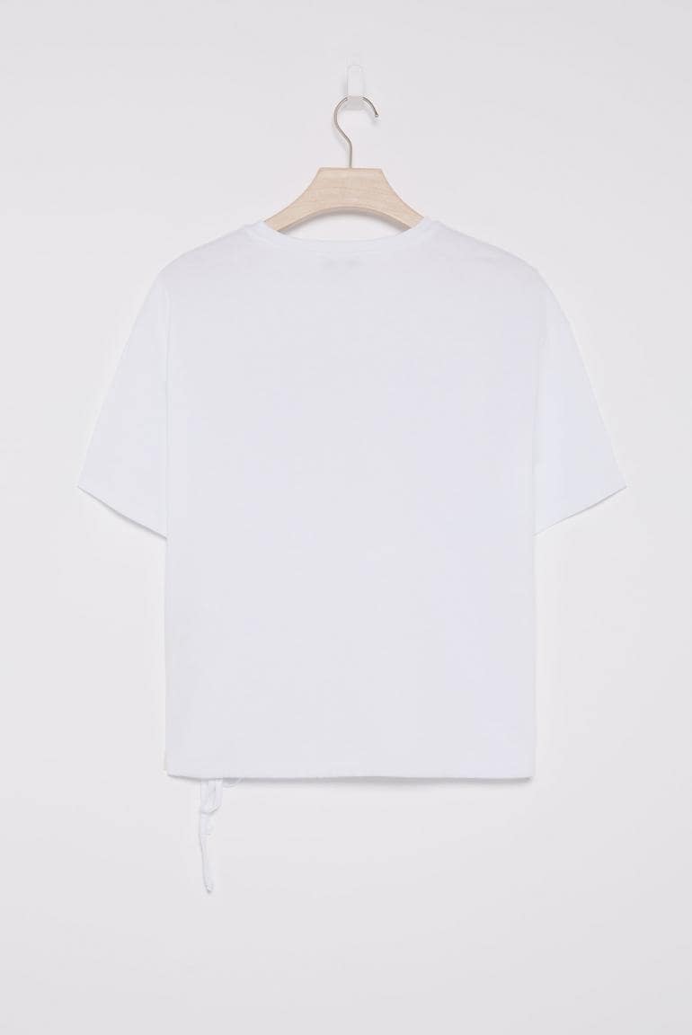 T-SHIRT TOM:BE MIT TUNNELZUGSAUM VON SENSES IN OPTICWHITE MZ#00867 Mode-Zauber