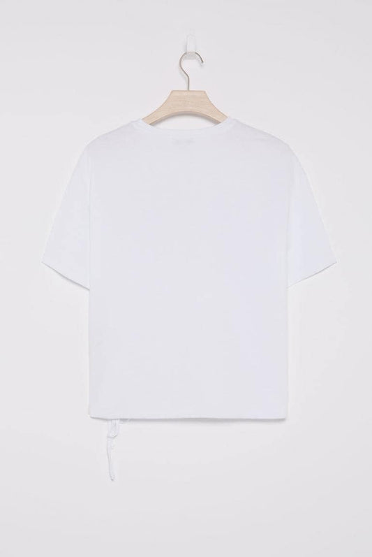 T-SHIRT TOM:BE MIT TUNNELZUGSAUM VON SENSES IN OPTICWHITE MZ#00867 Mode-Zauber