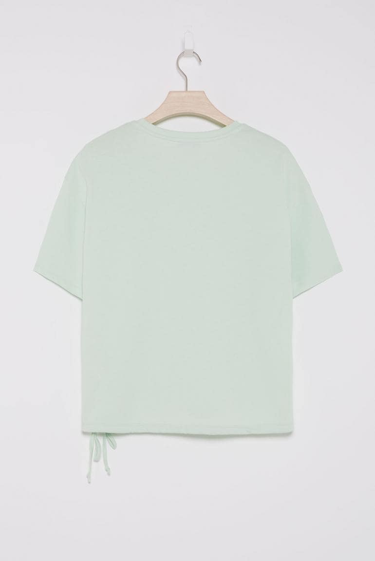 T-SHIRT TOM:BE MIT TUNNELZUGSAUM VON SENSES IN PASTEL-LIME MZ#00868 Mode-Zauber